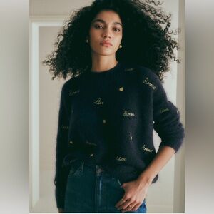 Sezane Black Hope Sweater/Jumper